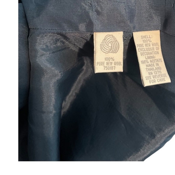 NWT Lord & Taylor 100% Pure New Wool Double Breasted Blazer  Women's Siz… - Picture 10 of 12